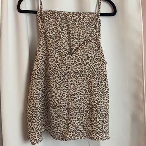 Cheetah print satin pajamas